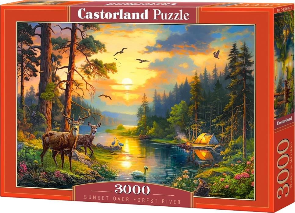 CASTORLAND Puzzle Západ slnka nad riekou 3000 dielikov