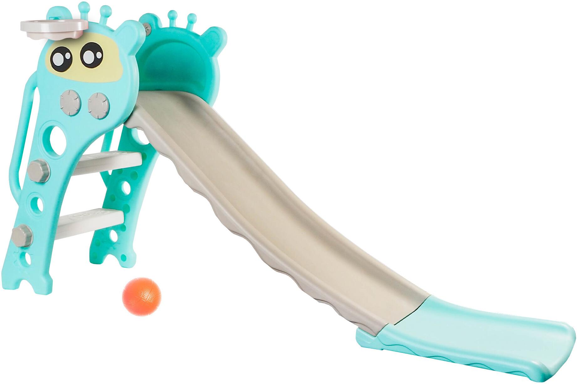 Aga4Kids Šmykľavka s držadlom 120 cm DS3702 Svetlomodrá