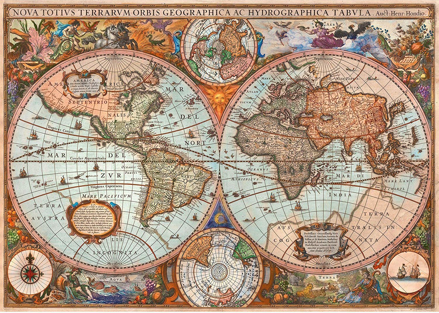 Schmidt Puzzle Historická mapa sveta 3000 dielikov