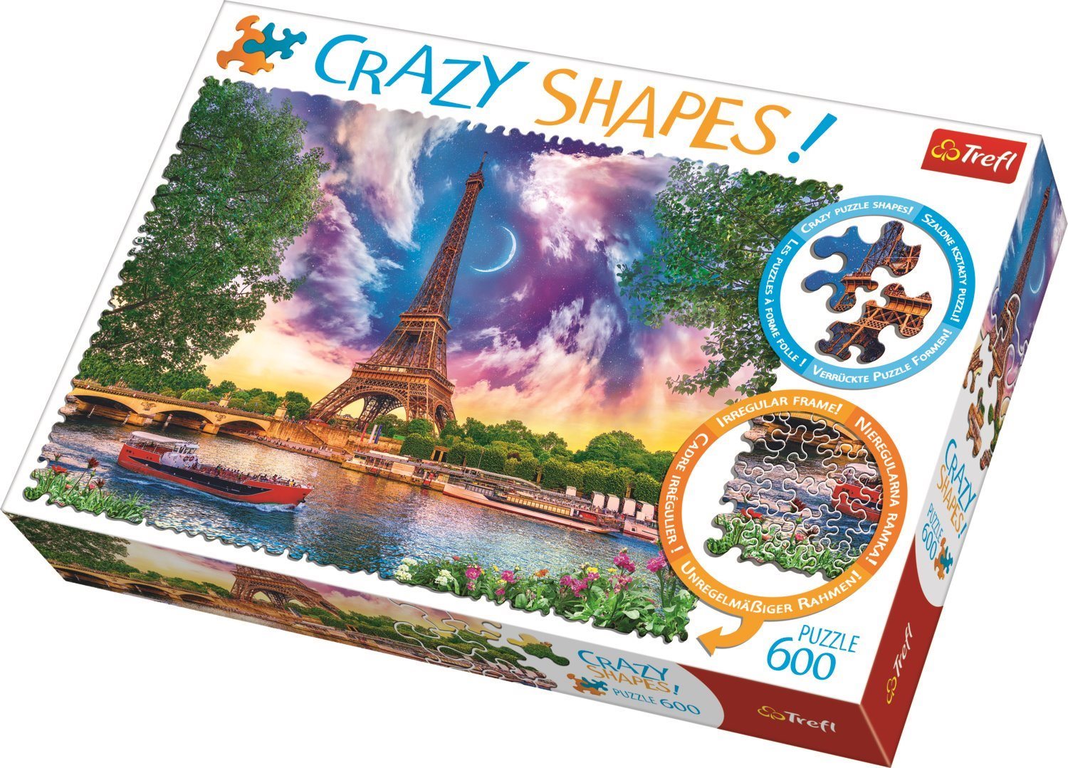 Trefl Crazy Shapes puzzle Obloha nad Parížom 600 dielikov