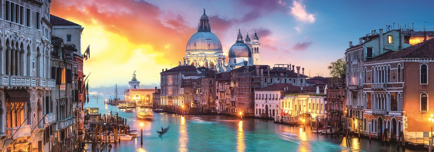 Trefl Panoramatické puzzle Kanál Grande, Benátky 1000 dielikov