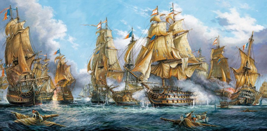 Castorland Puzzle Námorná bitka 4000 dielikov