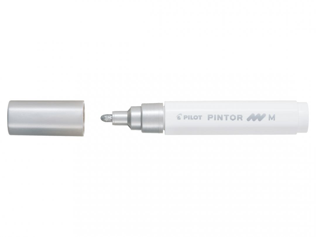 Akrylový popisovač Pilot Pintor, Medium, strieborný