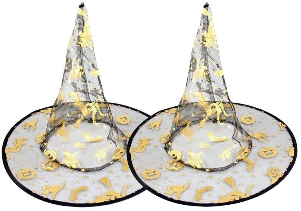 Rappa – Čarodejnícky detský klobúk s magickými motívmi, 28 cm, 2 ks