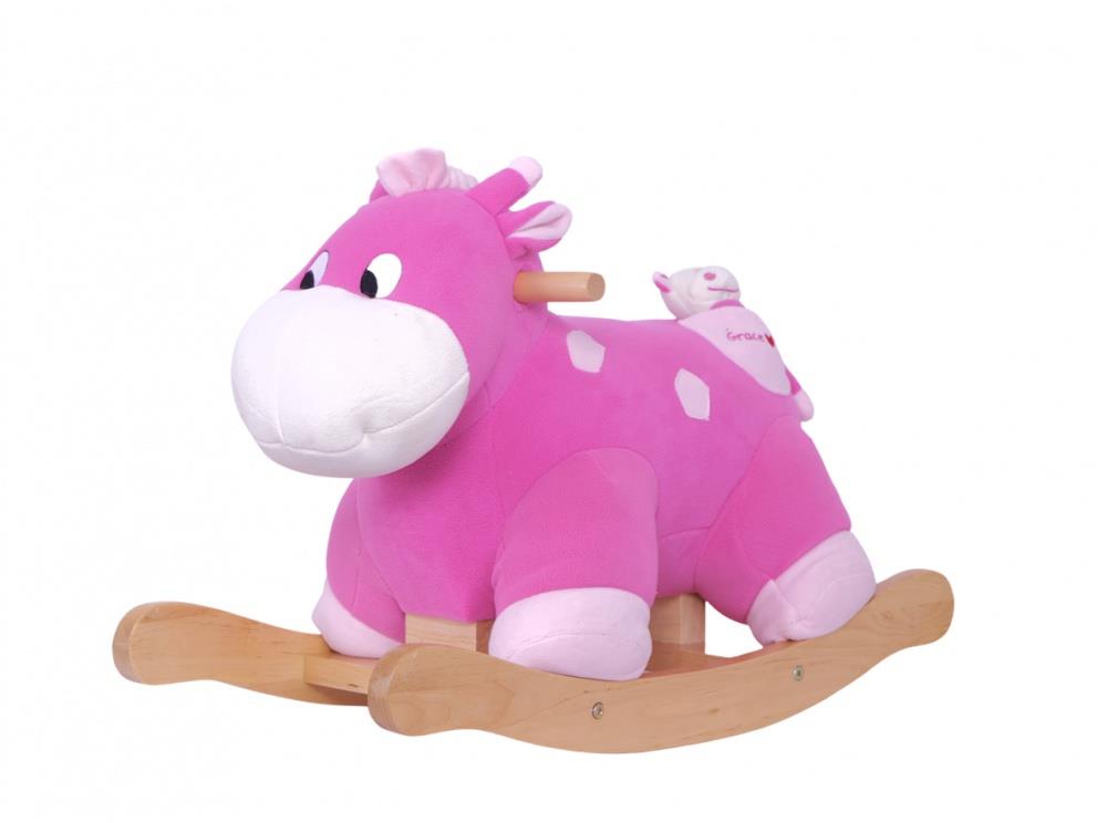 RCsale hojdací hrošík Nele ružový s bábätkom