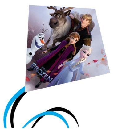 Günther šarkan Disney Frozen pre deti 70 × 70 cm