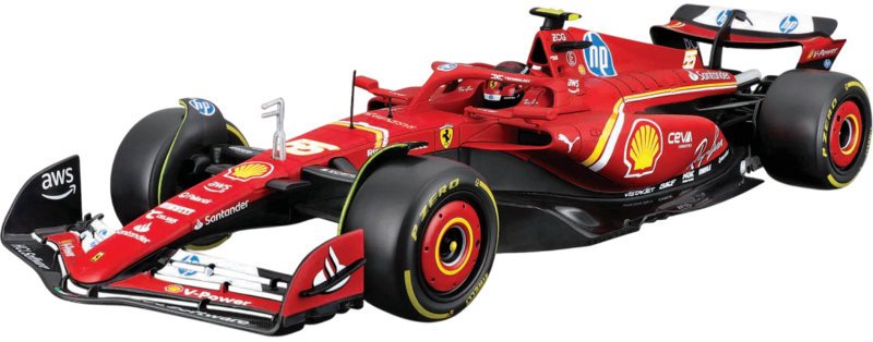 Bburago Ferrari SF-24 (2024) 1 : 24 Kit #55 Sainz (s podstavcom)