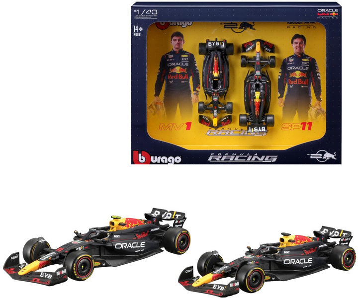 Bburago Red Bull Racing RB20 (2024) 1:43 (darčekový set 2 ks)