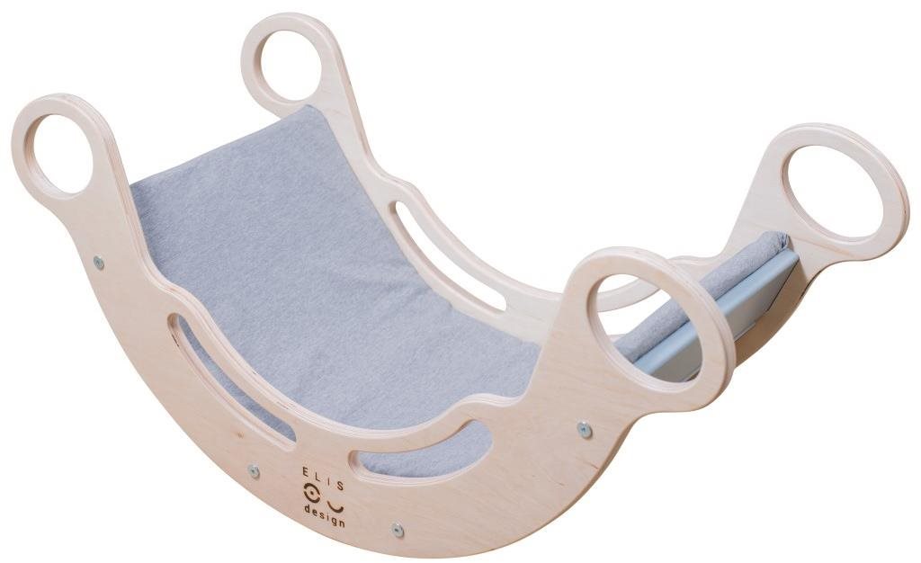 Poťah na Montessori hojdačku 5 in 1 s elastanom sivý