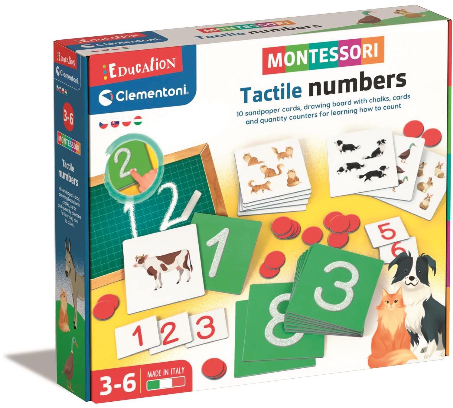 Montessori Hra Tactile Numbers