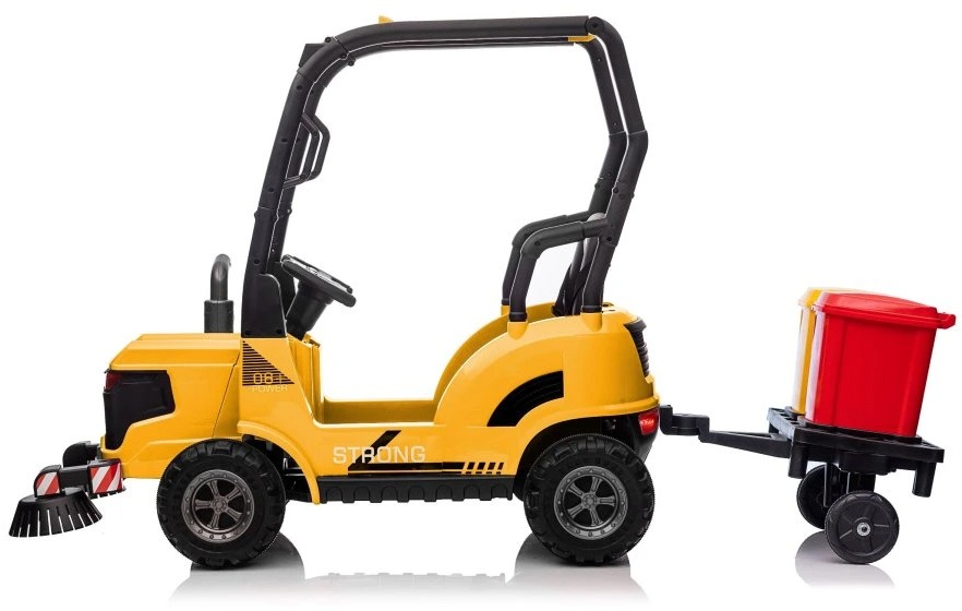Eljet Detské elektrické auto zametač žltý, Li-Ion