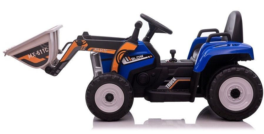 Eljet Detský elektrický traktor s nakladacou lyžicou modrý, Li-Ion