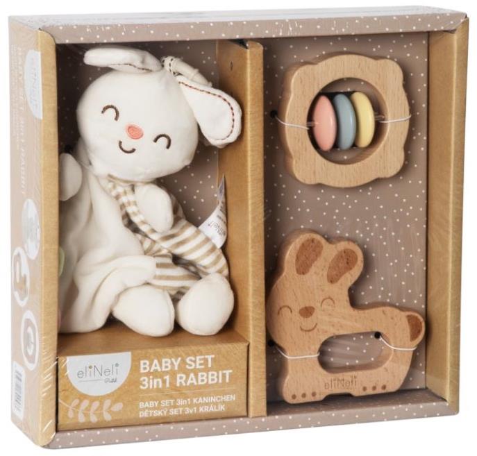 eliNeli Darčeková sada pre bábätko 3 v 1 – zajačik