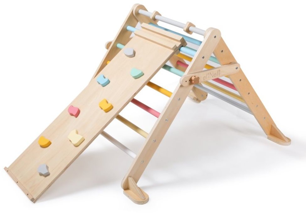 eliNeli Rastúci montessori Piklerovej trojuholník 68 cm s doskou 2 v 1 – súprava fresh