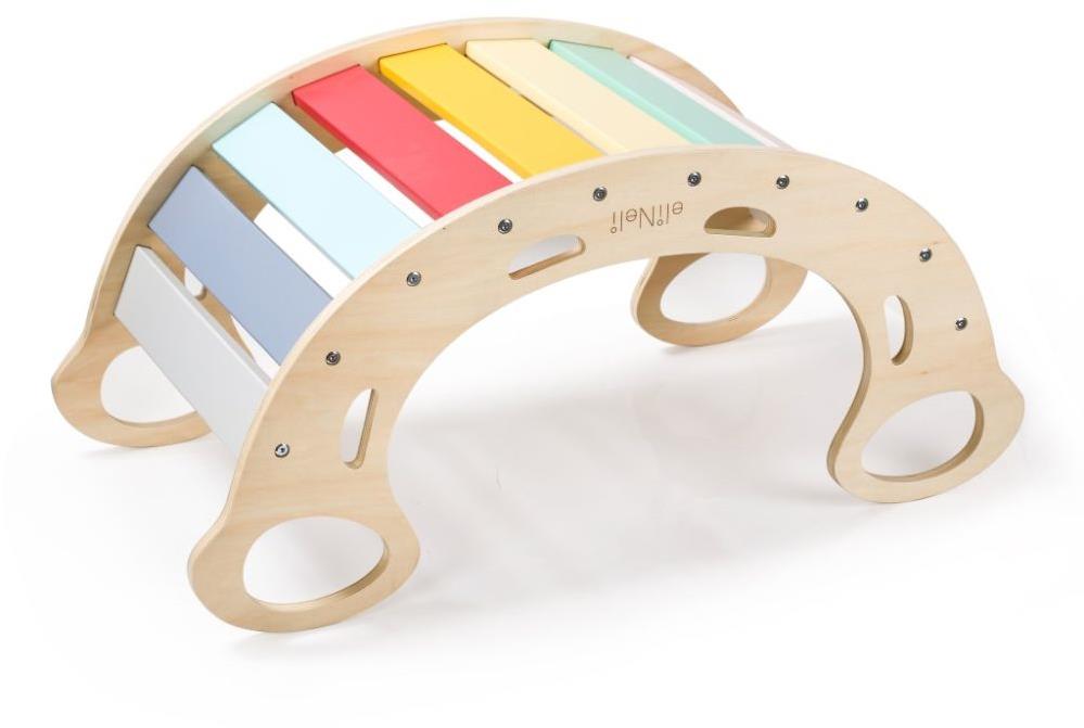 eliNeli Dřevěná montessori houpačka 5v1 - fresh