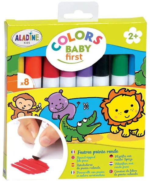 ALADINE Dětské fixy s kulatým hrotem 8 ks