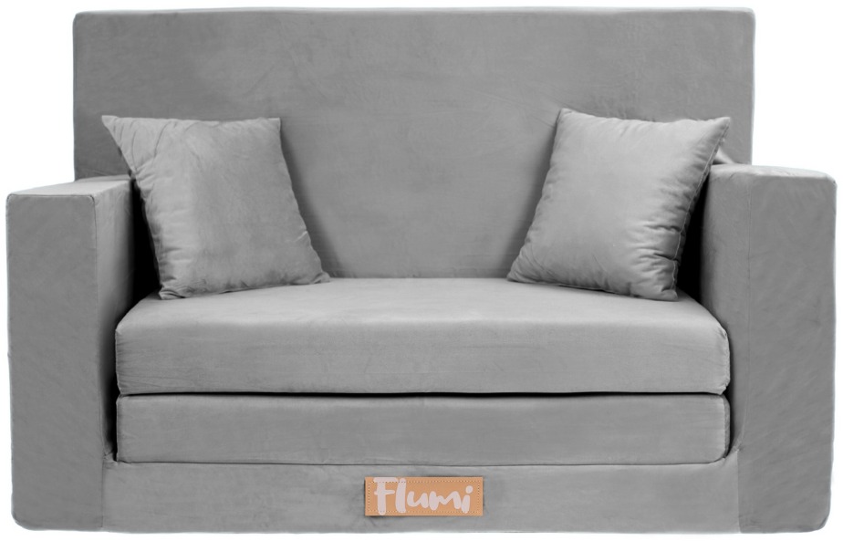 Flumi Detská rozkladacia pohovka sivá