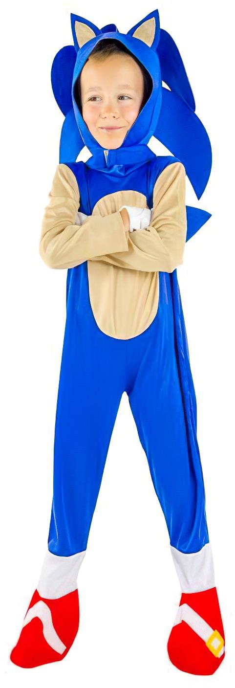 FunCo Detský kostým Sonic s maskou a rukavicami 122-128 M