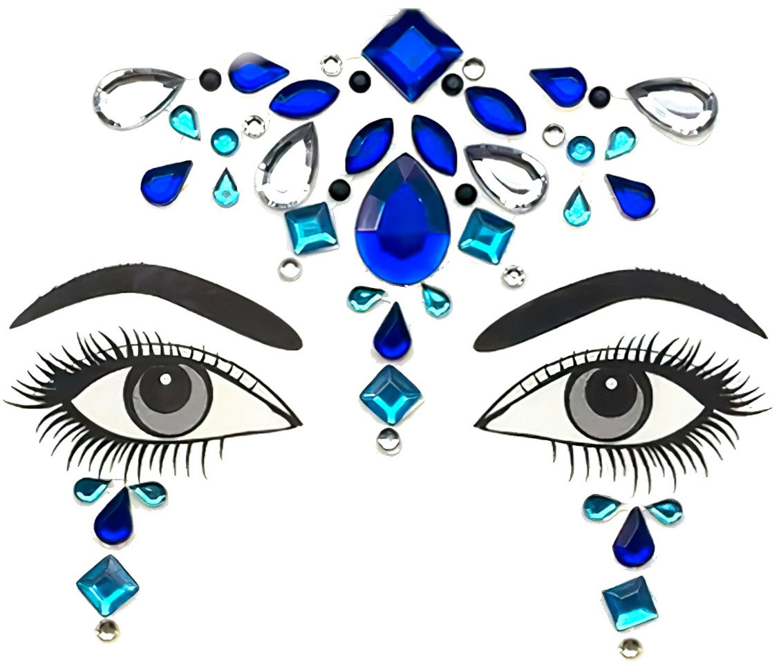 FunCo samolepiaca maska na oči Kamienky, modrý drahokam
