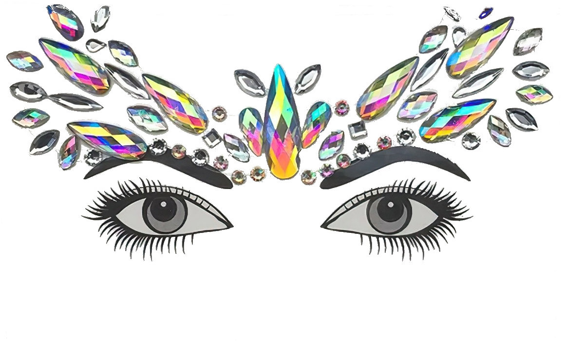 FunCo samolepiaca maska na oči Kamienky krištáľ