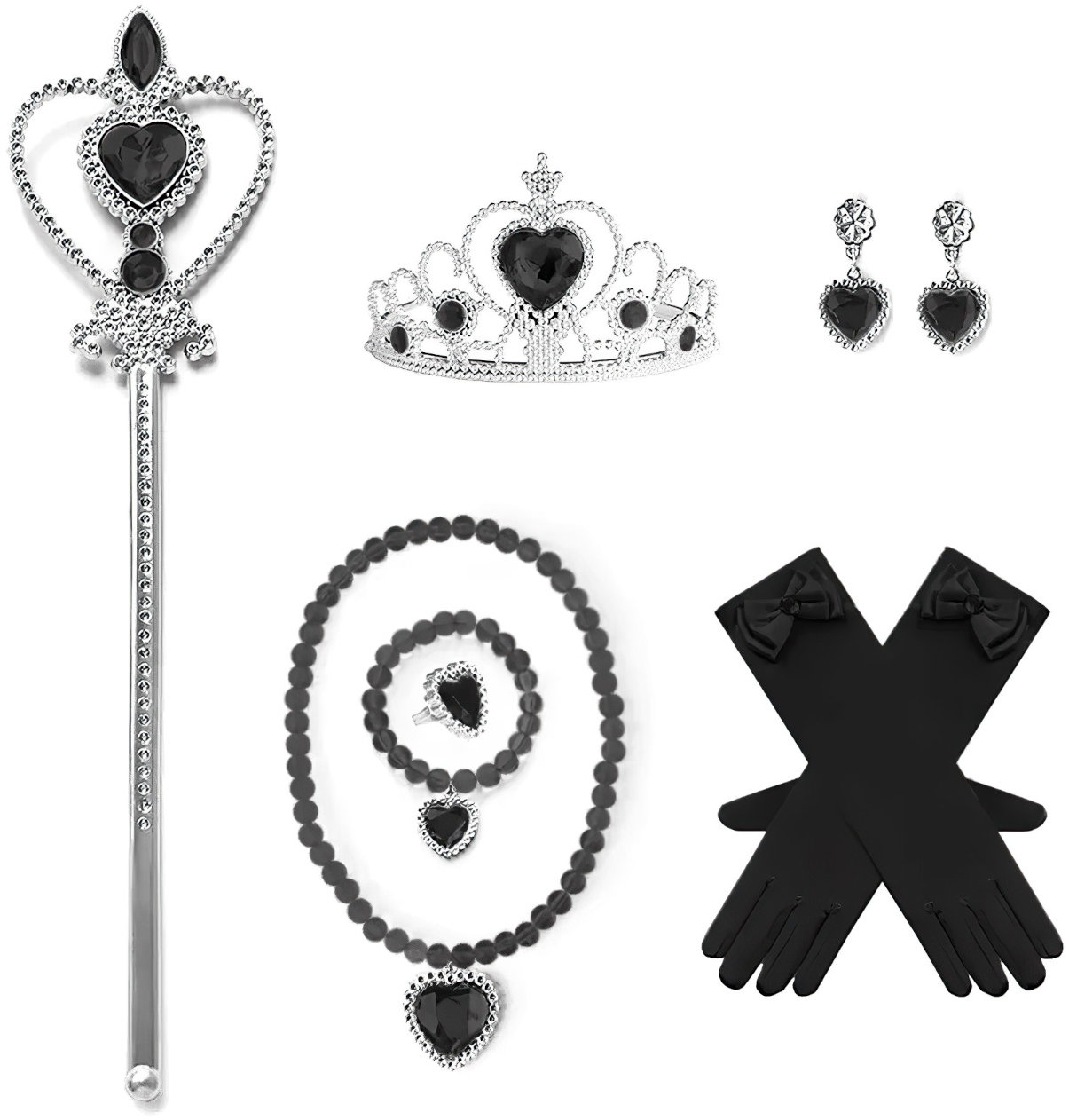 FunCo Wednesday veľká sada doplnkov s rukavicami a šperkami 9 v 1