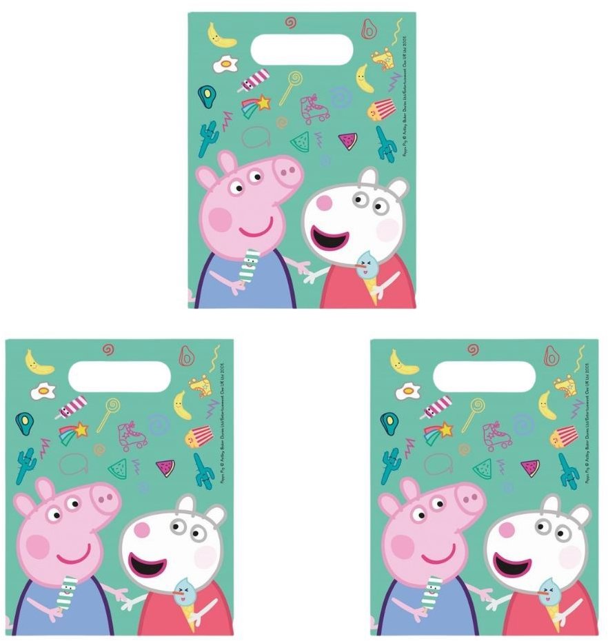 GODAN Plastové tašky na dárečky Prasátko - pepina - peppa pig - 18 ks