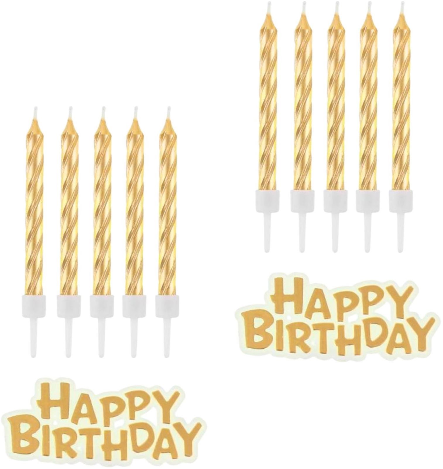 Godan Sada sviečok narodeniny – happy birthday – zlaté – 32 ks – 7 cm