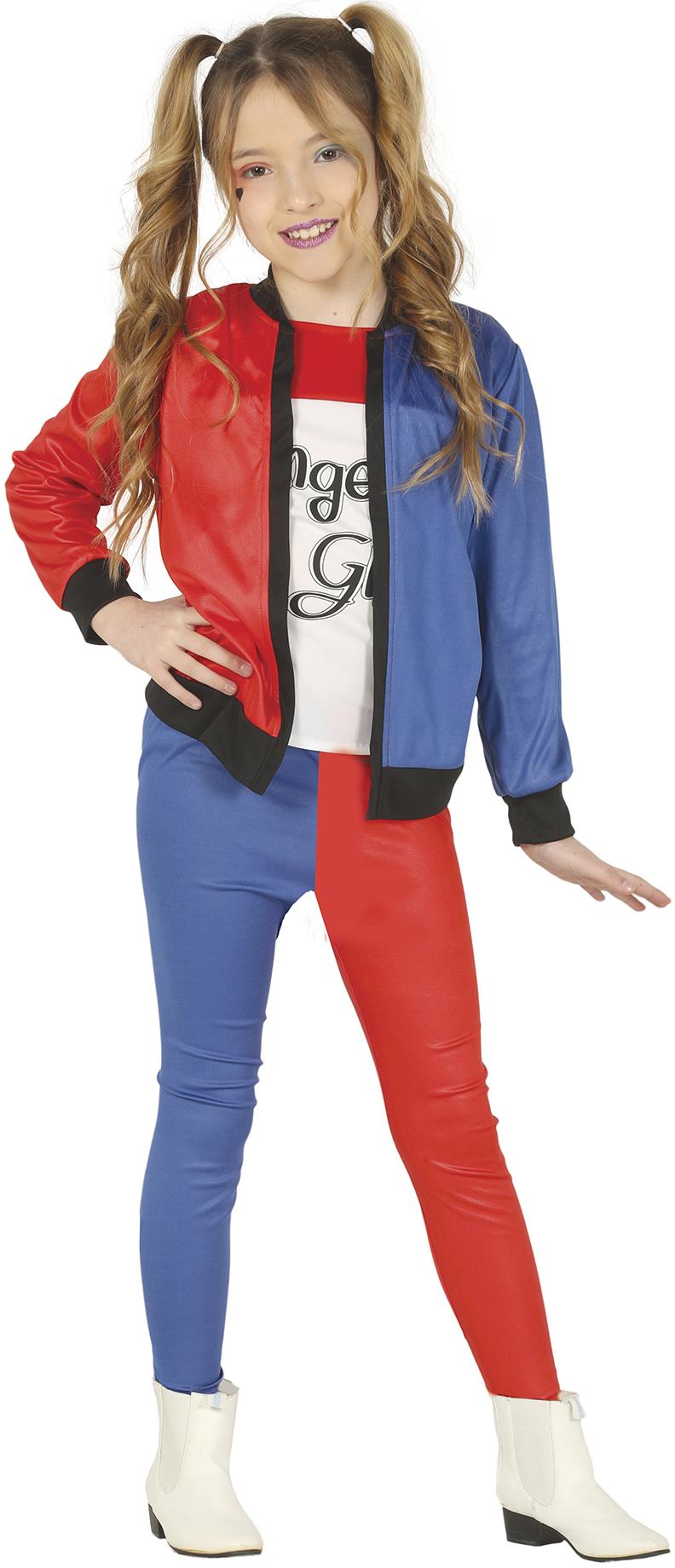 GUIRCA Detský kostým Harley Quinn nebezpečné dievča 3 - 4 roky