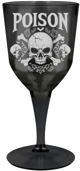 Guirca Čierny pohár s lebkou halloween 21 cm