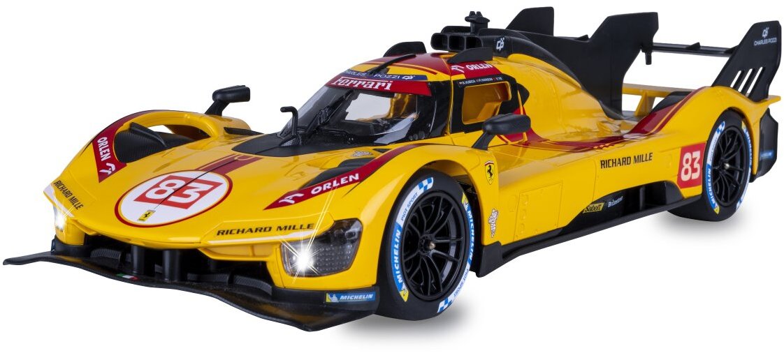 Jamara Ferrari 499P-N83 1 : 14, žlté, 2,4 GHz s manuálnym otváraním dverí