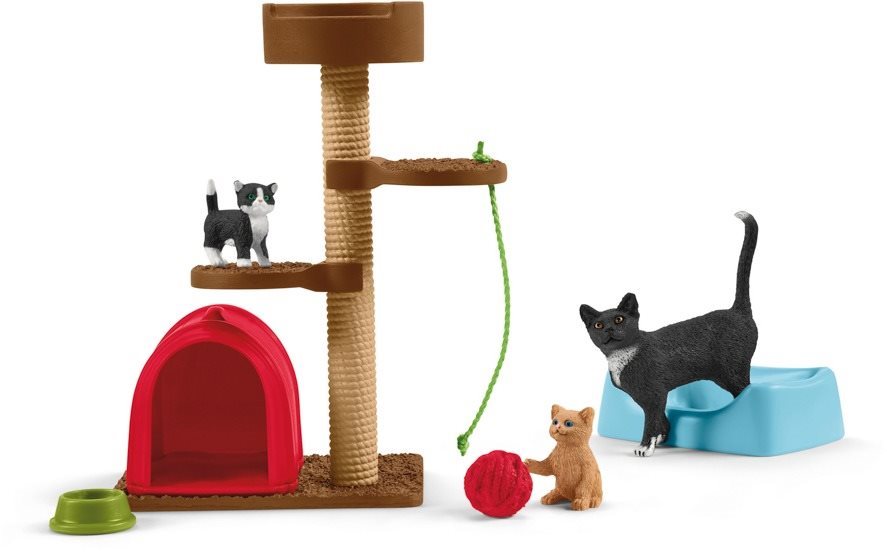 Schleich 42501 Škrabací mačací strom s mačiatkami