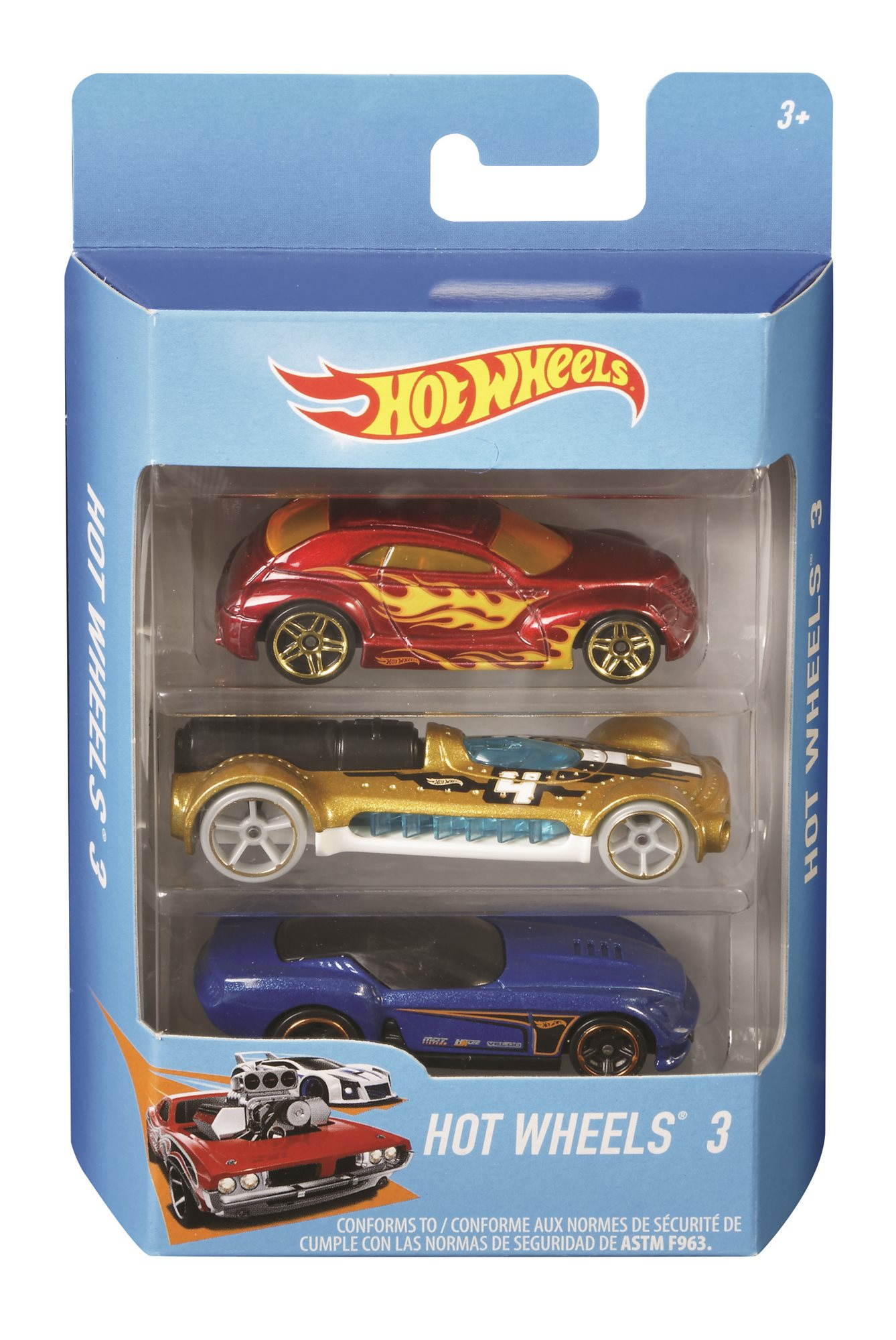 Hot Wheels Angličáky 3 ks