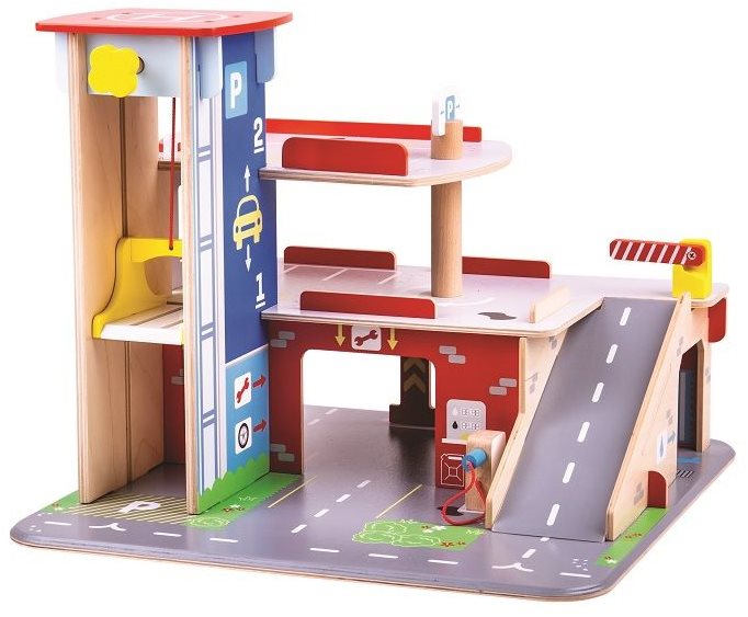 Bigjigs Toys Garáž s parkoviskom