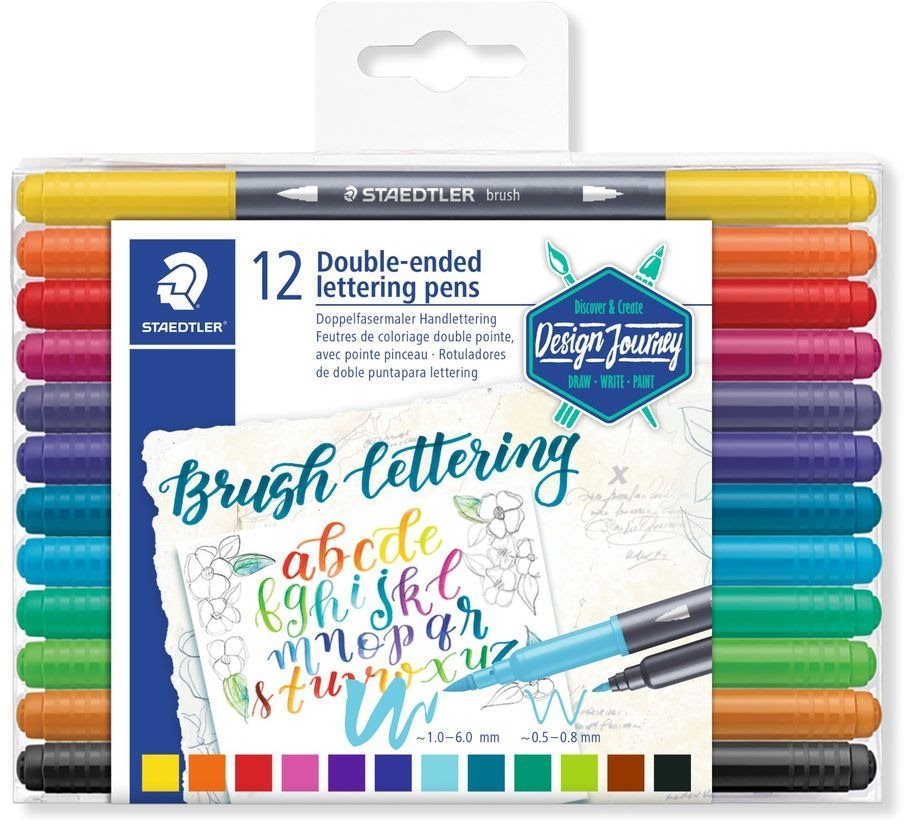 Staedtler Brush letter Duo – súprava 12 ks
