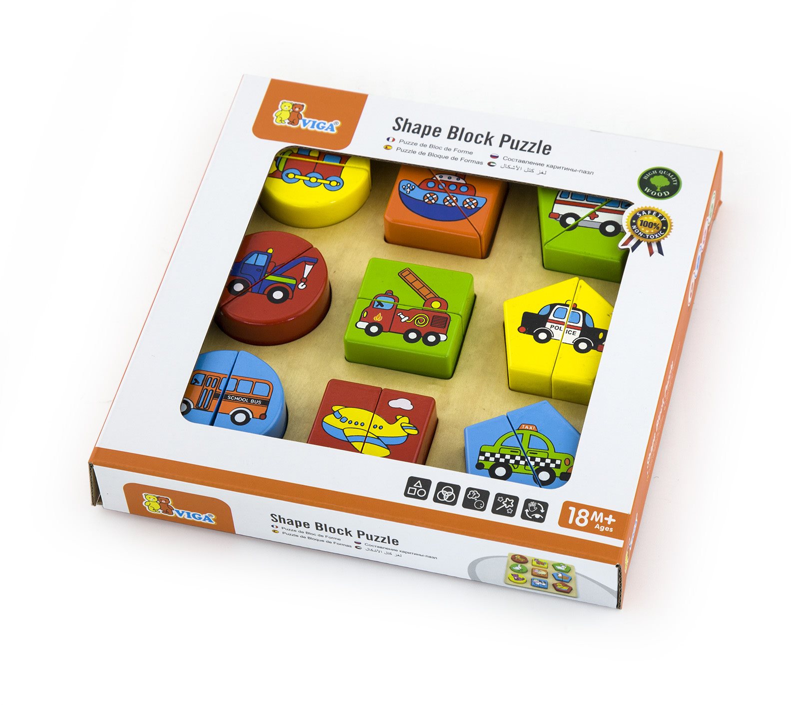 Drevené puzzle vkladačka – doprava