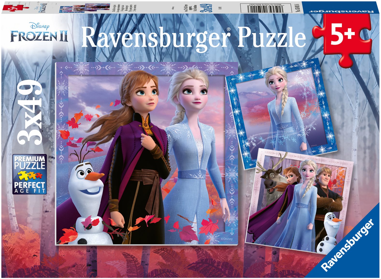 Ravensburgser 050116 Disney Ľadové kráľovstvo 2 3× 49 dielikov