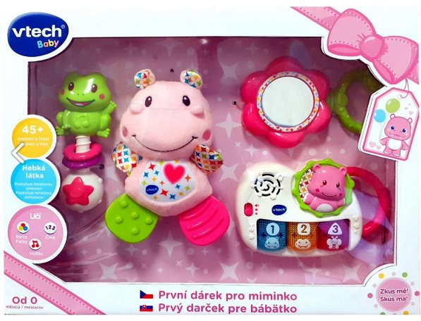 Vtech Prvý darček pre bábätko CZ – ružový