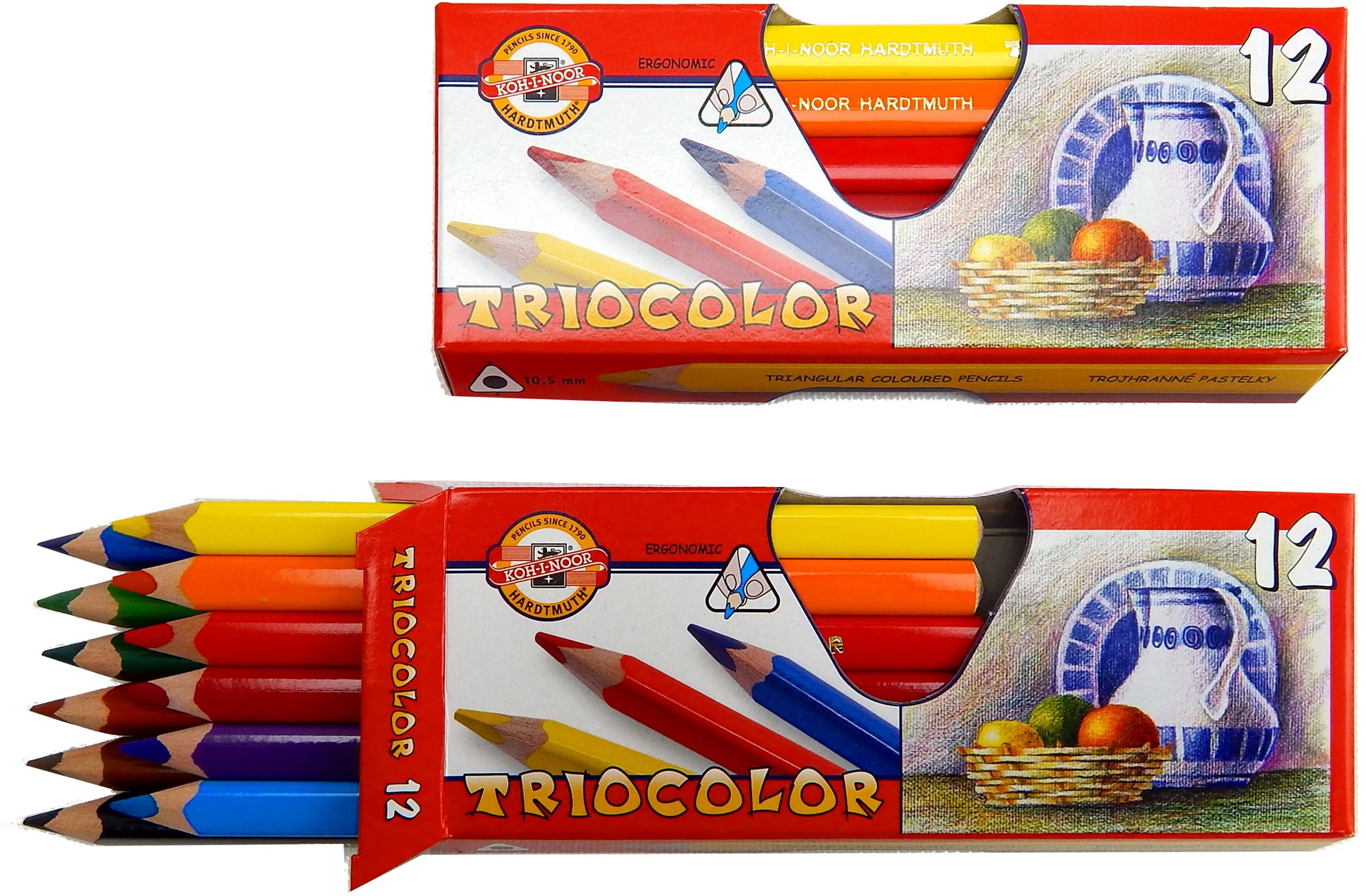 Koh-i-noor TRIOCOLOR JUMBO 3152/12 – trojhranné pastelky – 12 ks