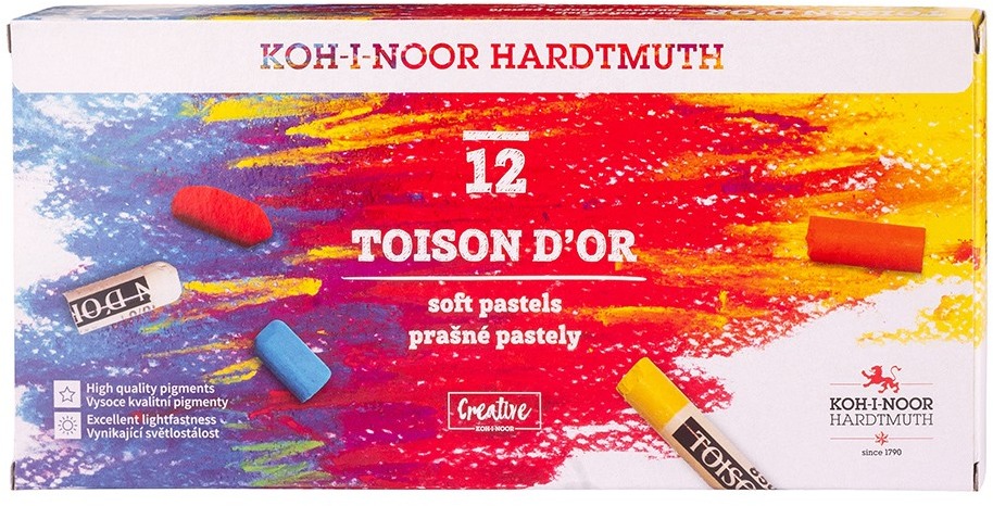 Koh-i-noor TOISON D´OR 8512/12 – prašné kriedy – 12 ks