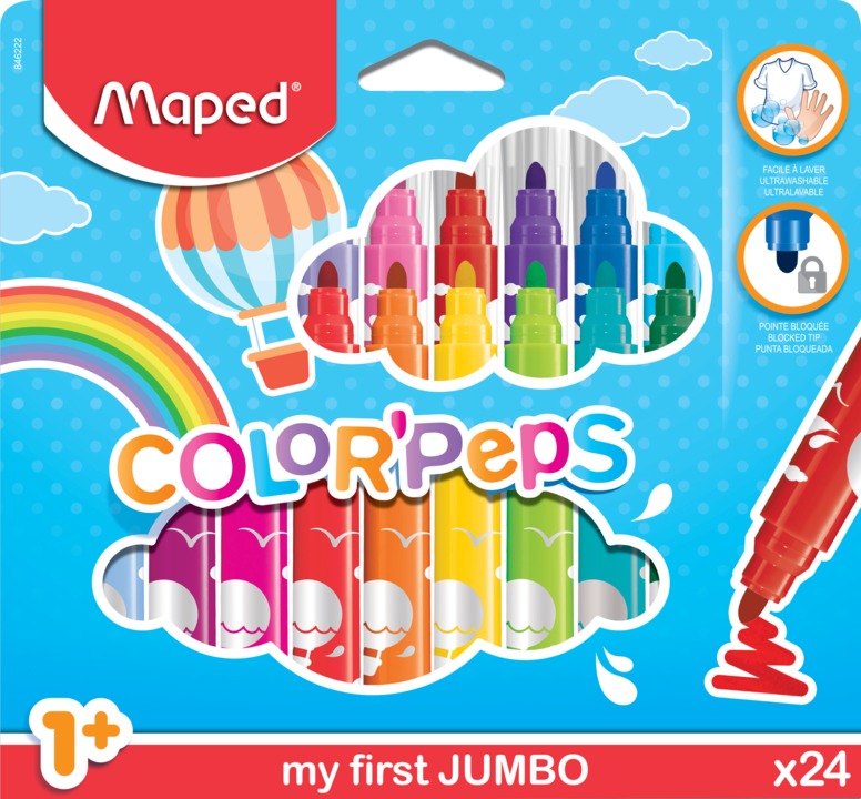 Maped Color Peps Jumbo, 24 farieb