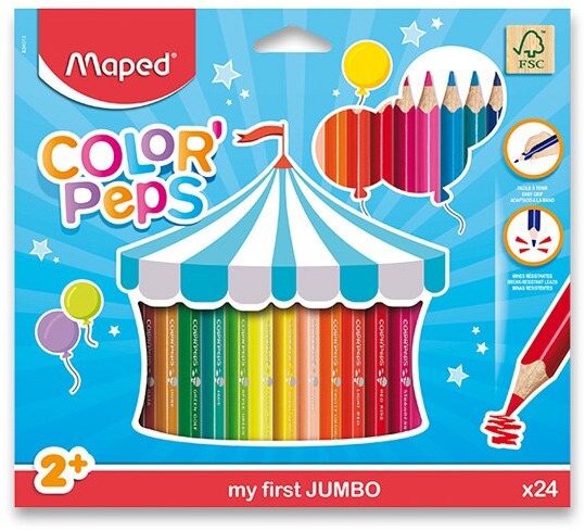 Maped Color Peps Jumbo, 24 farieb