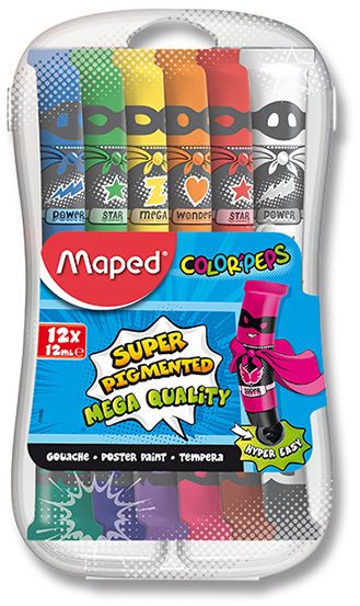 Maped Color Peps Temperové farby, 12 farieb
