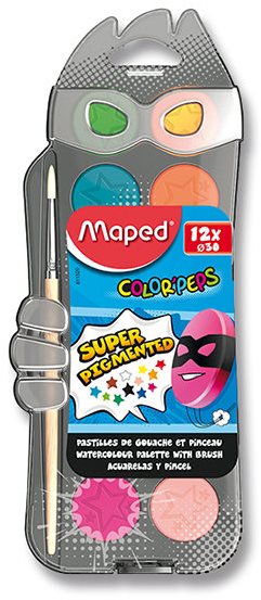 Maped Color Peps Vodové farby, 12 farieb
