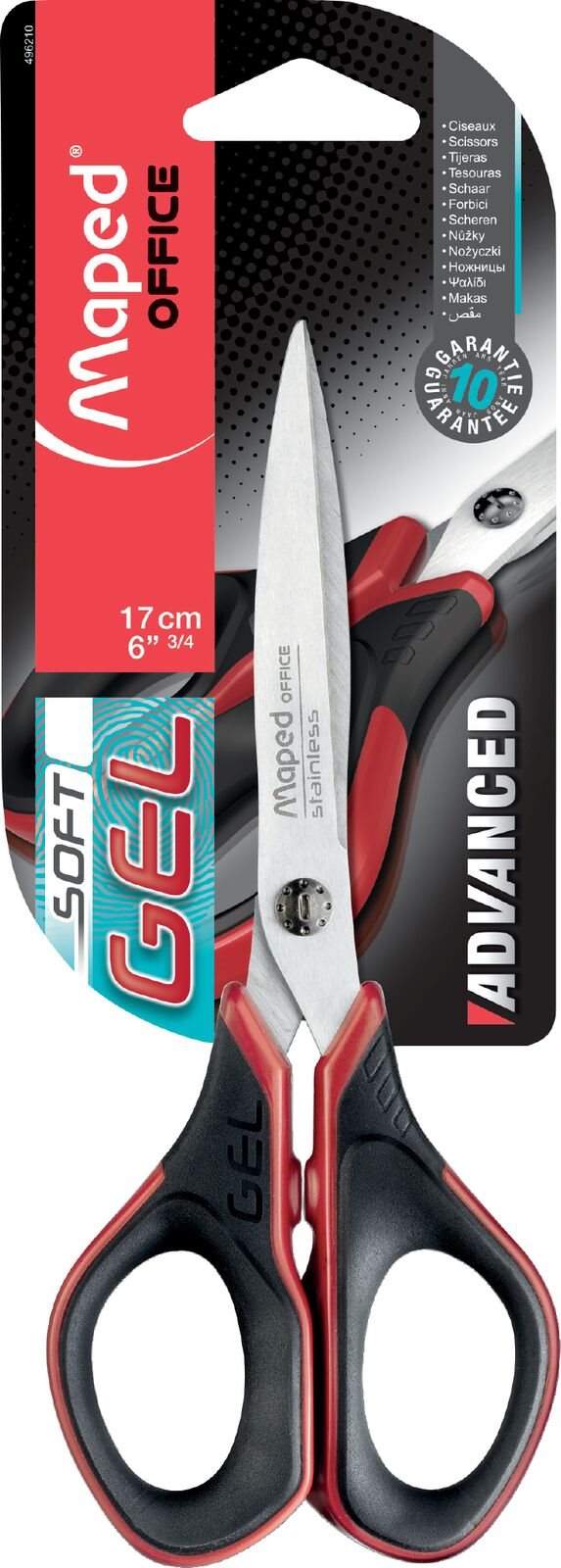 Maped Advanced Gel 17 cm čierno-červené
