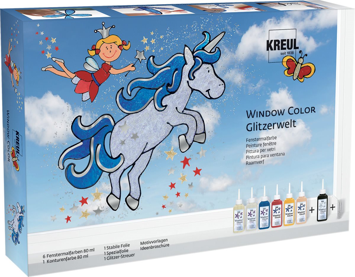 Kreul Farby na sklo Window Color Glitter Fantasy
