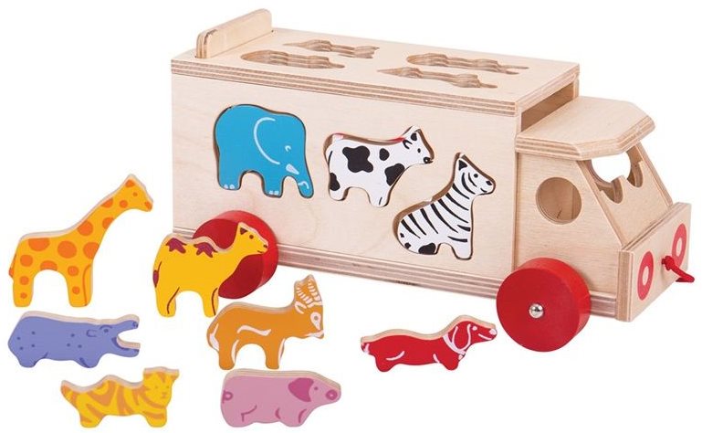 Bigjigs Toys - Auto so zvieratkami