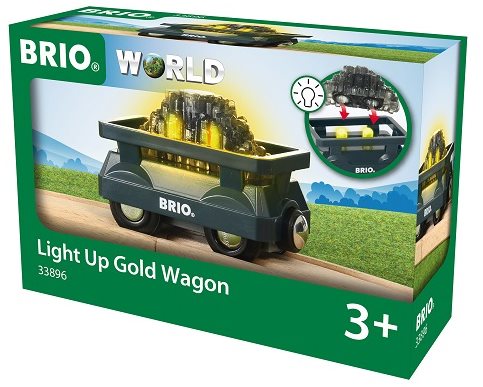 Brio World 33896 Svietiaci vagón so zlatom