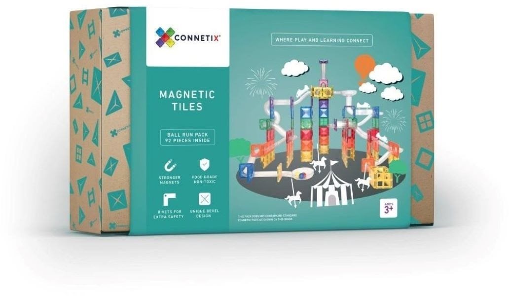 Connetix Tiles – guľôčková dráha (92 ks)