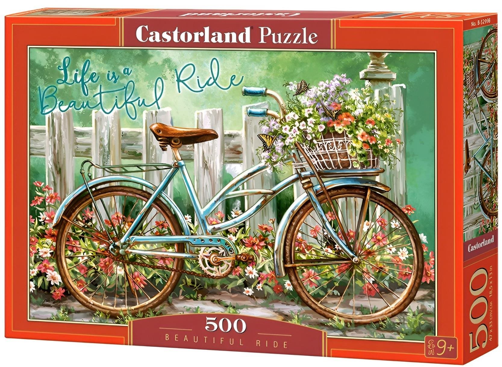 CASTORLAND Puzzle Bicykel s kvetinou 500 dielikov