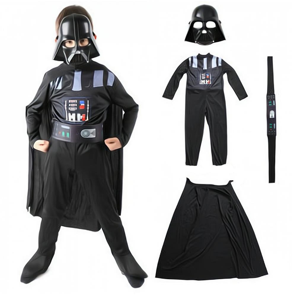 FunCo Detský kostým Star wars Darth Vader s doplnkami 122 – 134 L